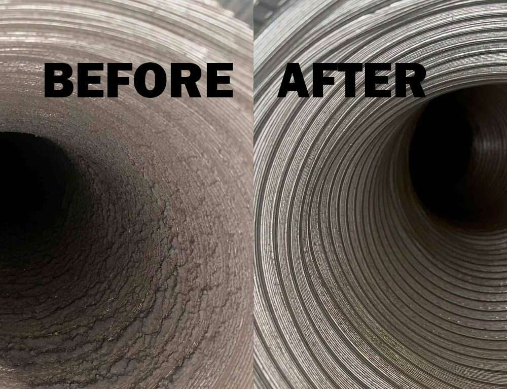 ac duct cleaning by habitatlux before and after the work image