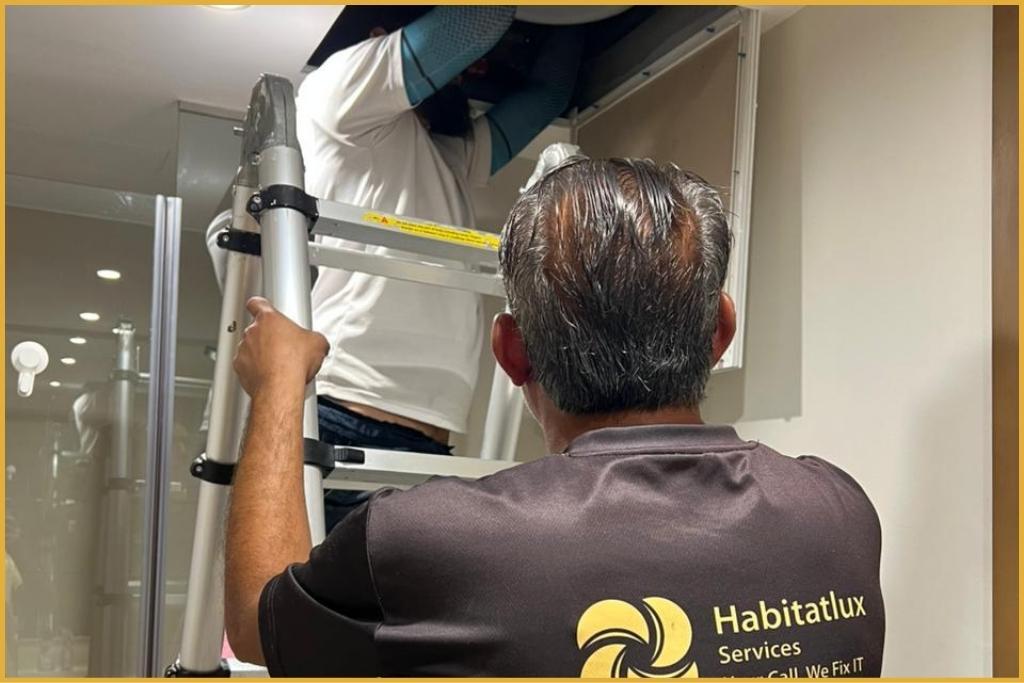 Habitatlux team providing ac duct cleaning service