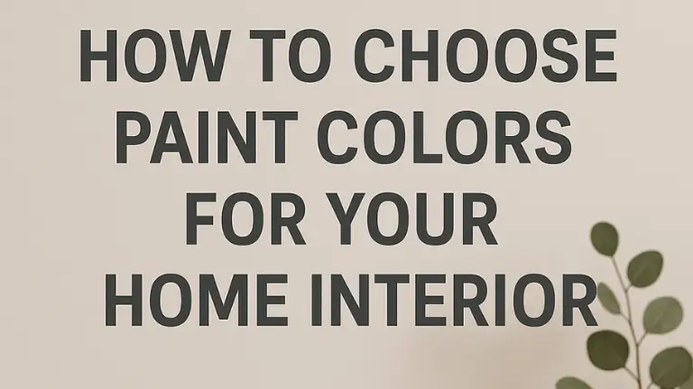 How to Choose Paint Colors for Your Home Interior