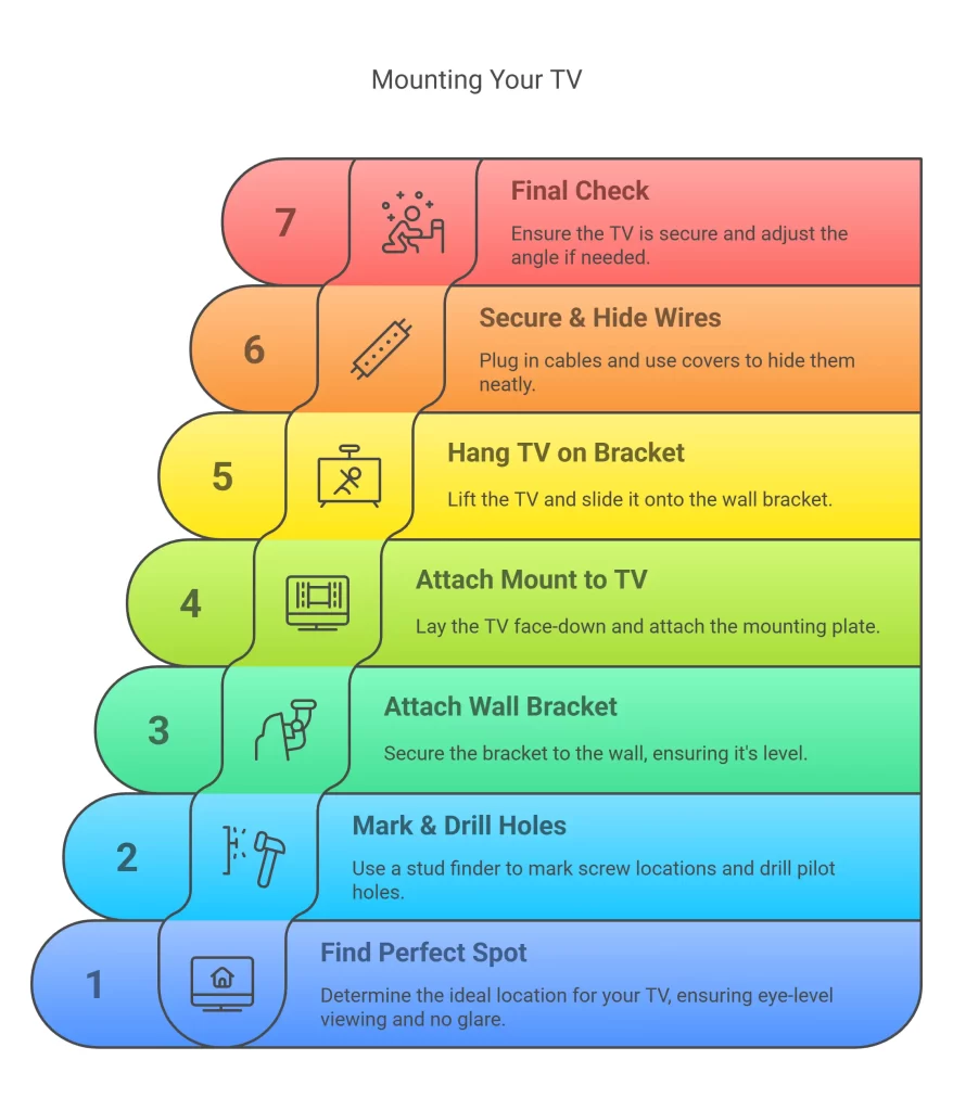 TV Mounting Steps